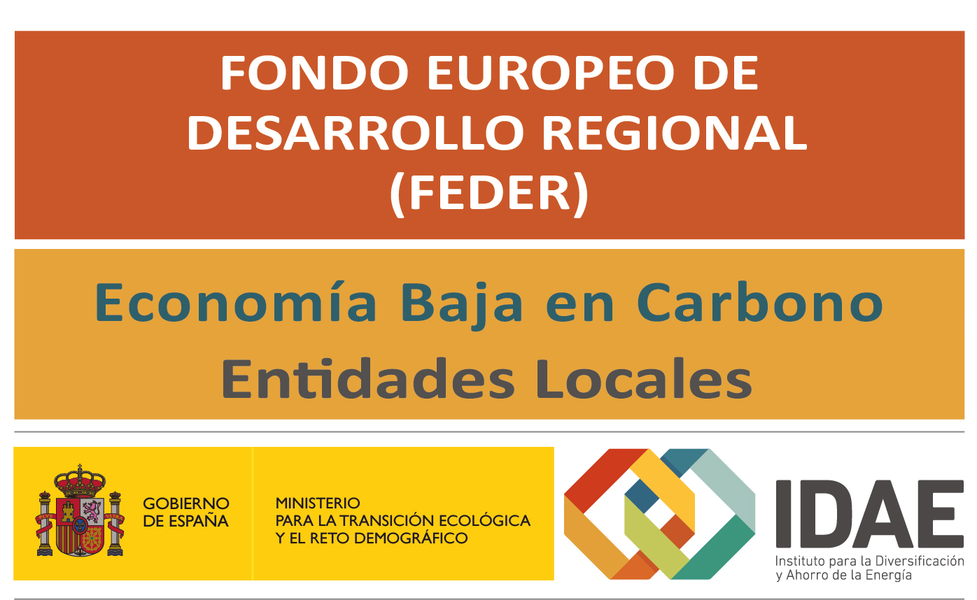 Logo Fondo Europeo de Desarrollo Regional (FEDER) - Economía Baja en Carbono Entidades Locales
