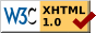 Logo que indica que el XHTML es válido